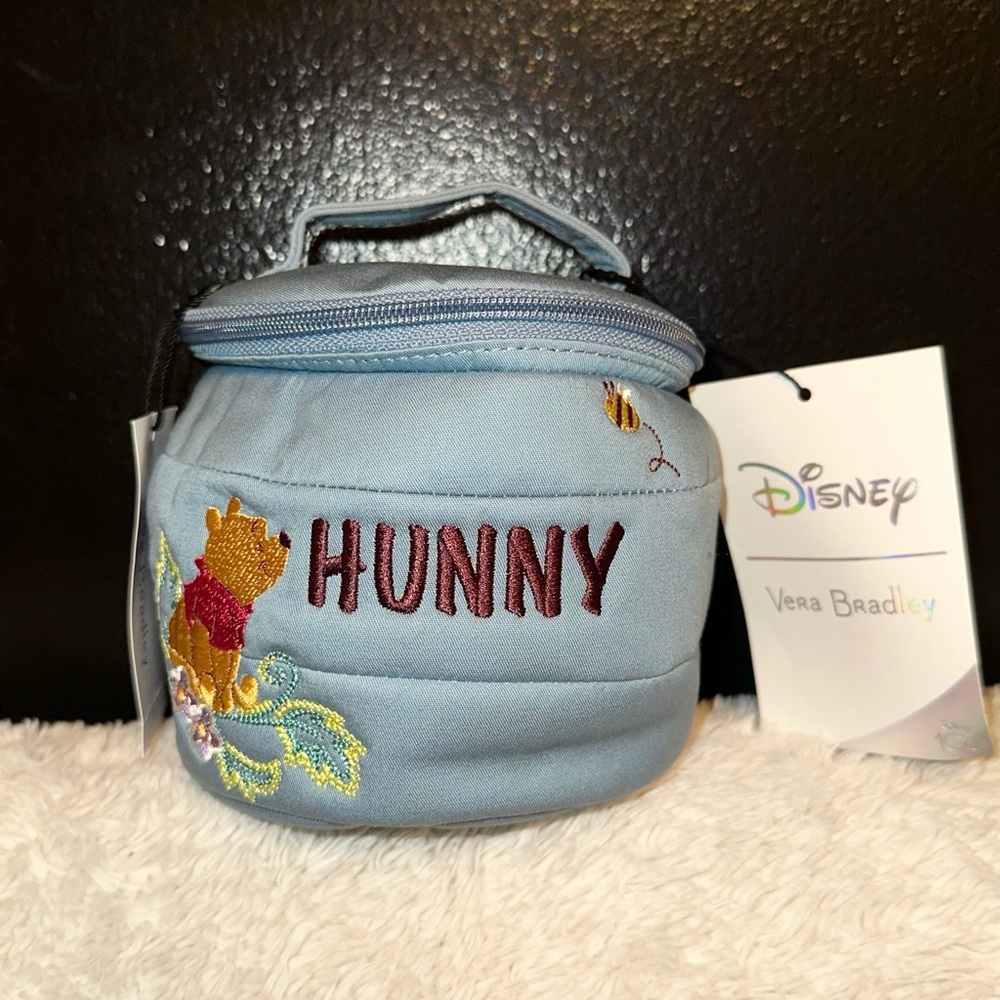Vera Bradley x Disney Winnie the Pooh 'HUNNY' Mini Cosmetic Case - Light Blue